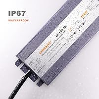 Vista 2 de transformador de fuente de alimentación LED de voltaje constante impermeable IP67 de 100W, entrada universal AC 100-240V con enchufe, salida 12V DC