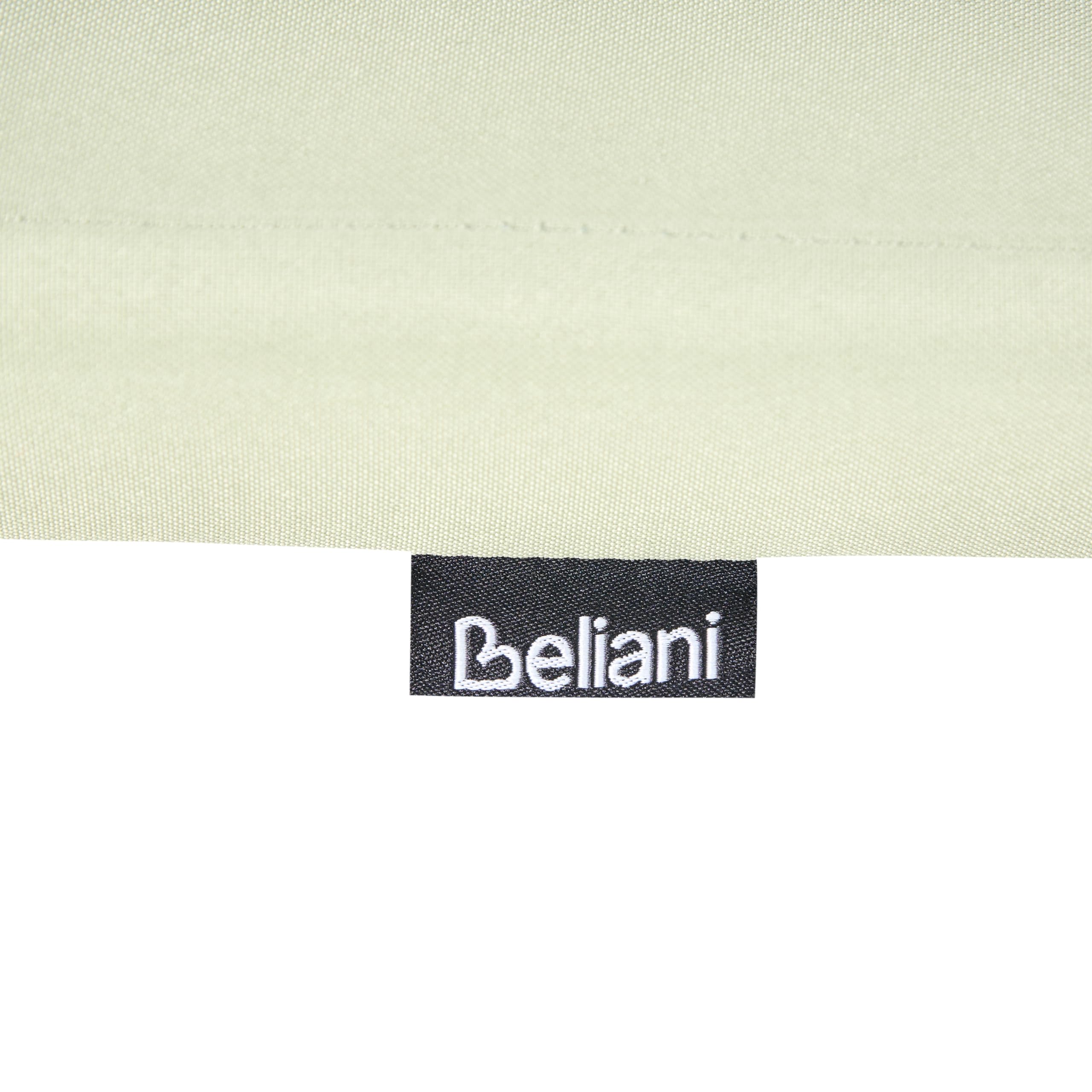 Beliani Lot 8 Coussins de Siège pour Chaises de Jardin Résistant aux UV en Tissu Polyester Vert Clair Sassari Premium