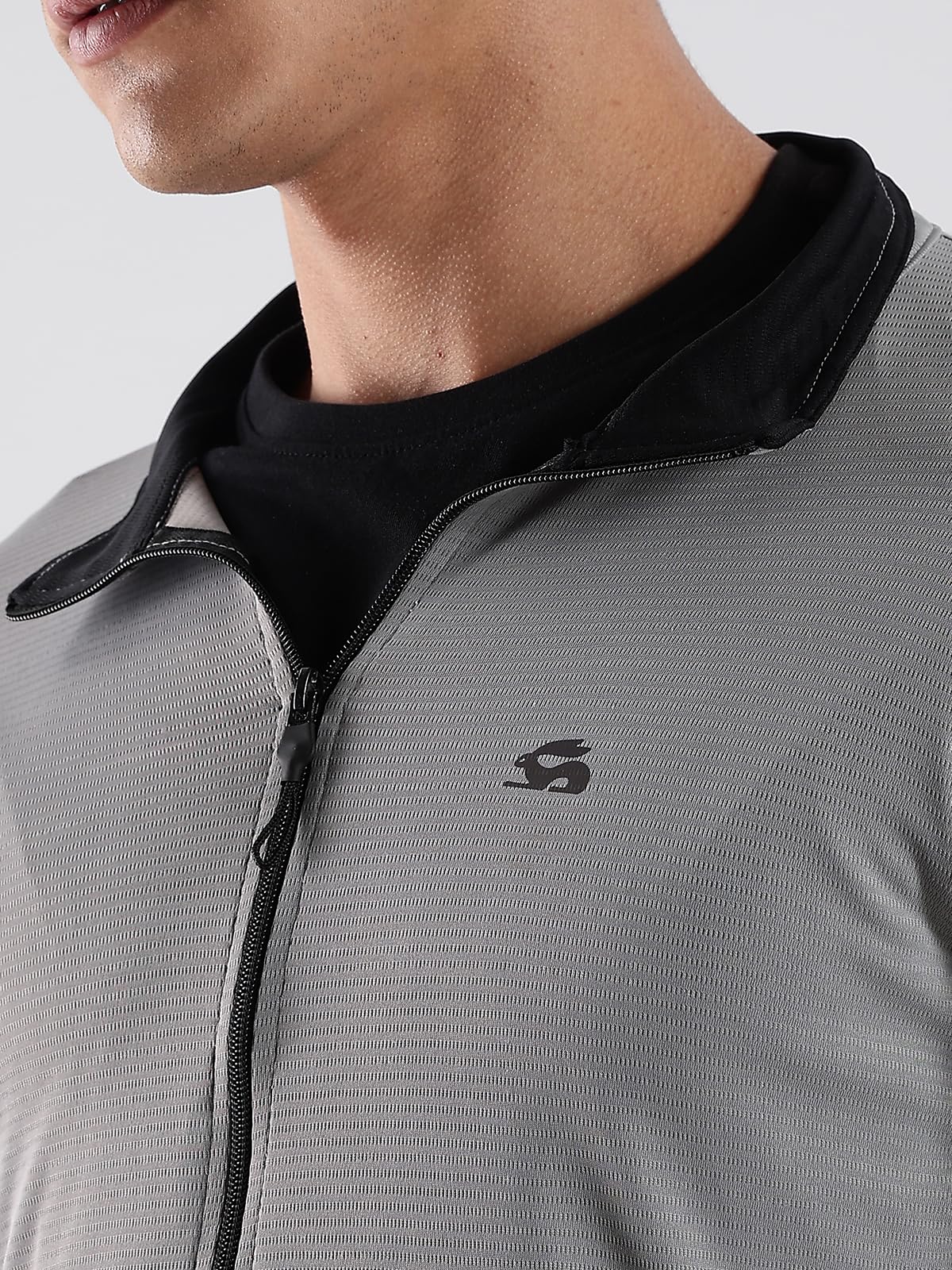 ADRO Sunscreen Jacket for Men UV Sun Advanced Protection Running Jackets For Men Biker Jackets with Zipper Sports jacket for men | SSJ-PLN-GR-XL 2