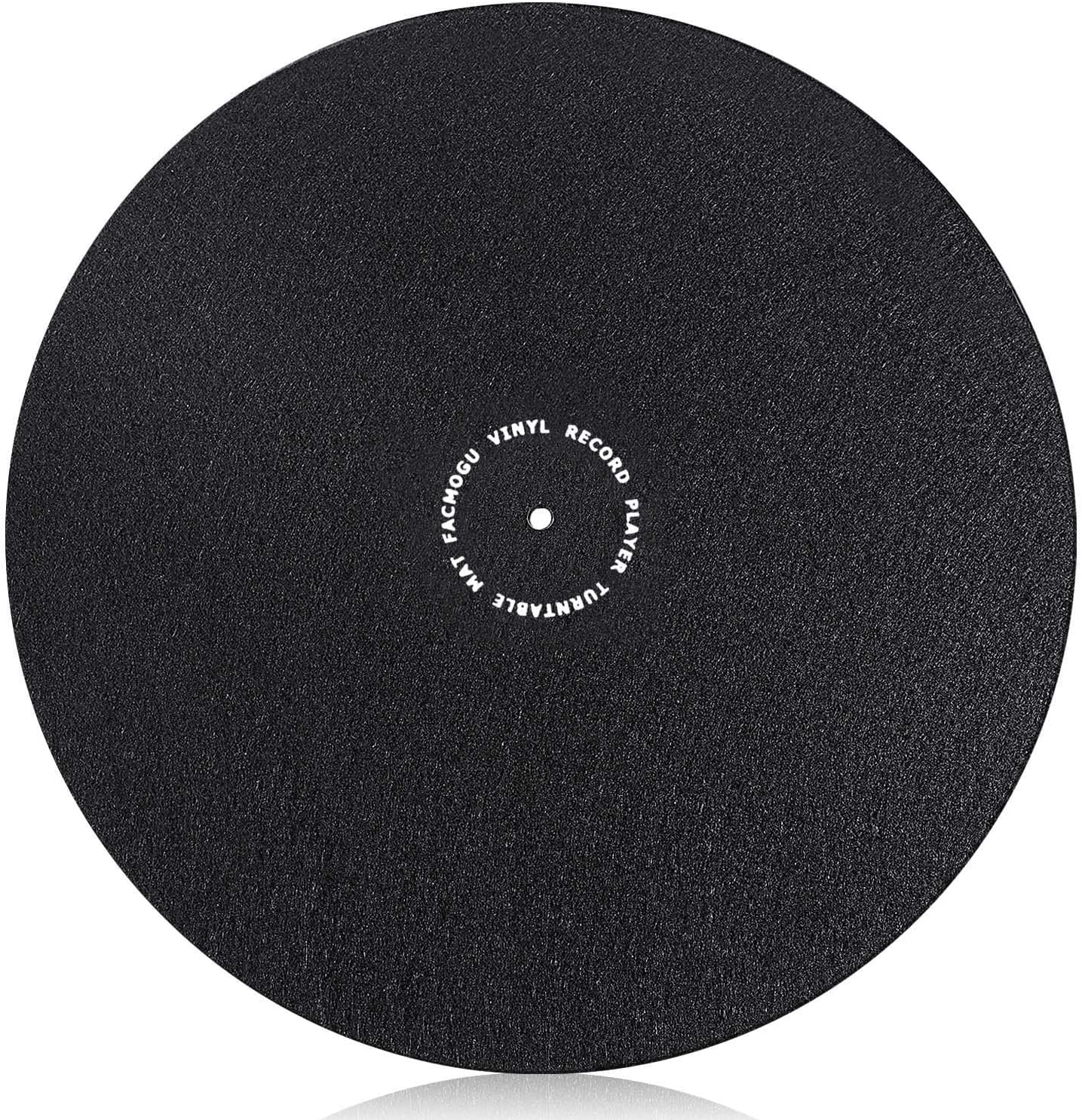 Turntable Slipmat Anti-Static Wool Mat - 1/8" Thick Phonograph LP Vinyl Record Player Black Mat - Improves Sound and Reduces Noise