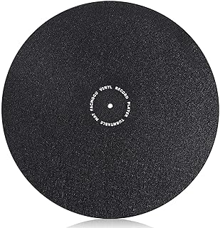 Facmogu 12 Inch Wool Turntable Slipmat, Anti Vibration Record Platter Mat for Phonograph LP Vinyl Player