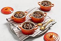 Vista 6 de Le Creuset Gres Mini Cocotte Redondo, 8 oz., Flame