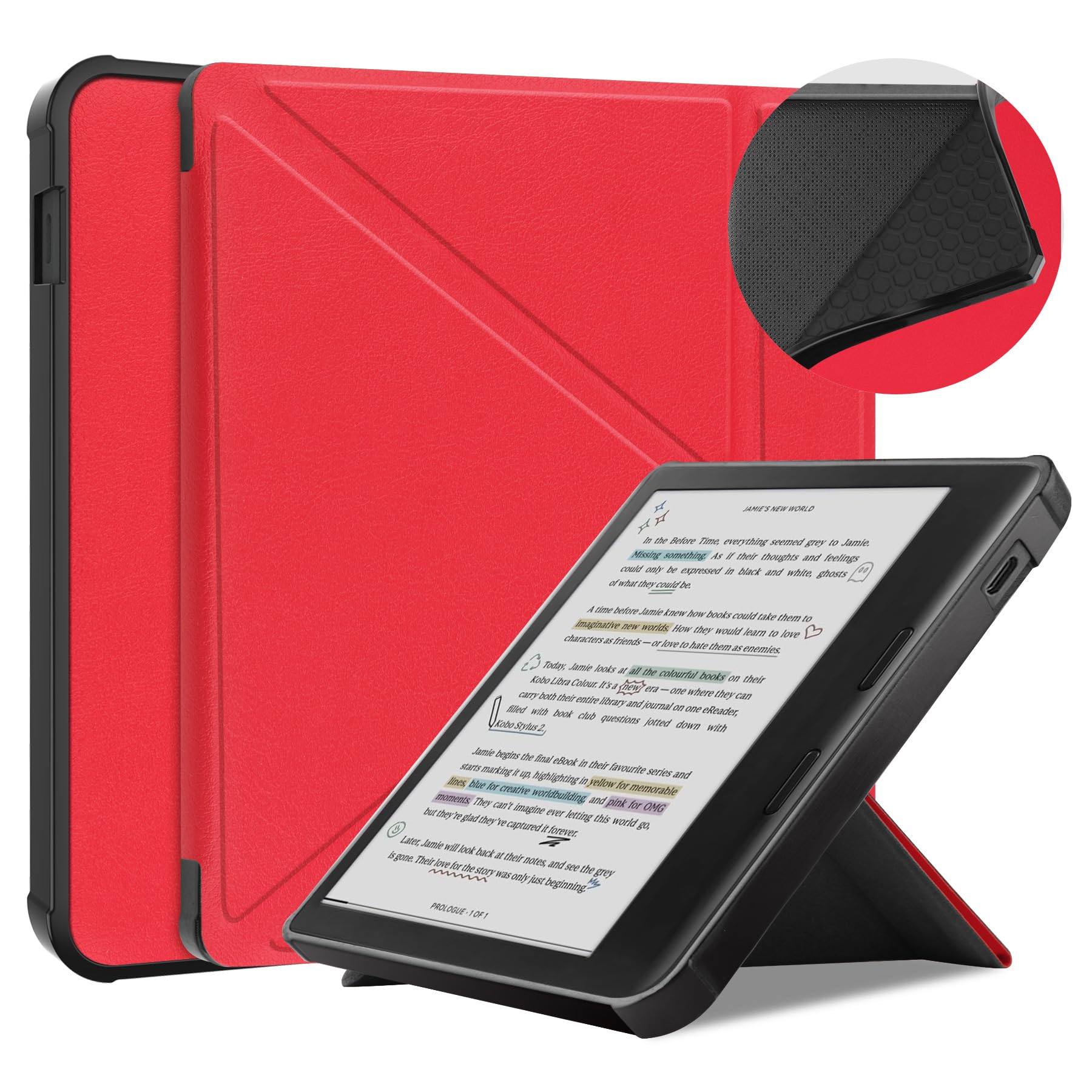 Amazon.co.jp: For kobo libra color 2024インチ電子書籍保護カバー