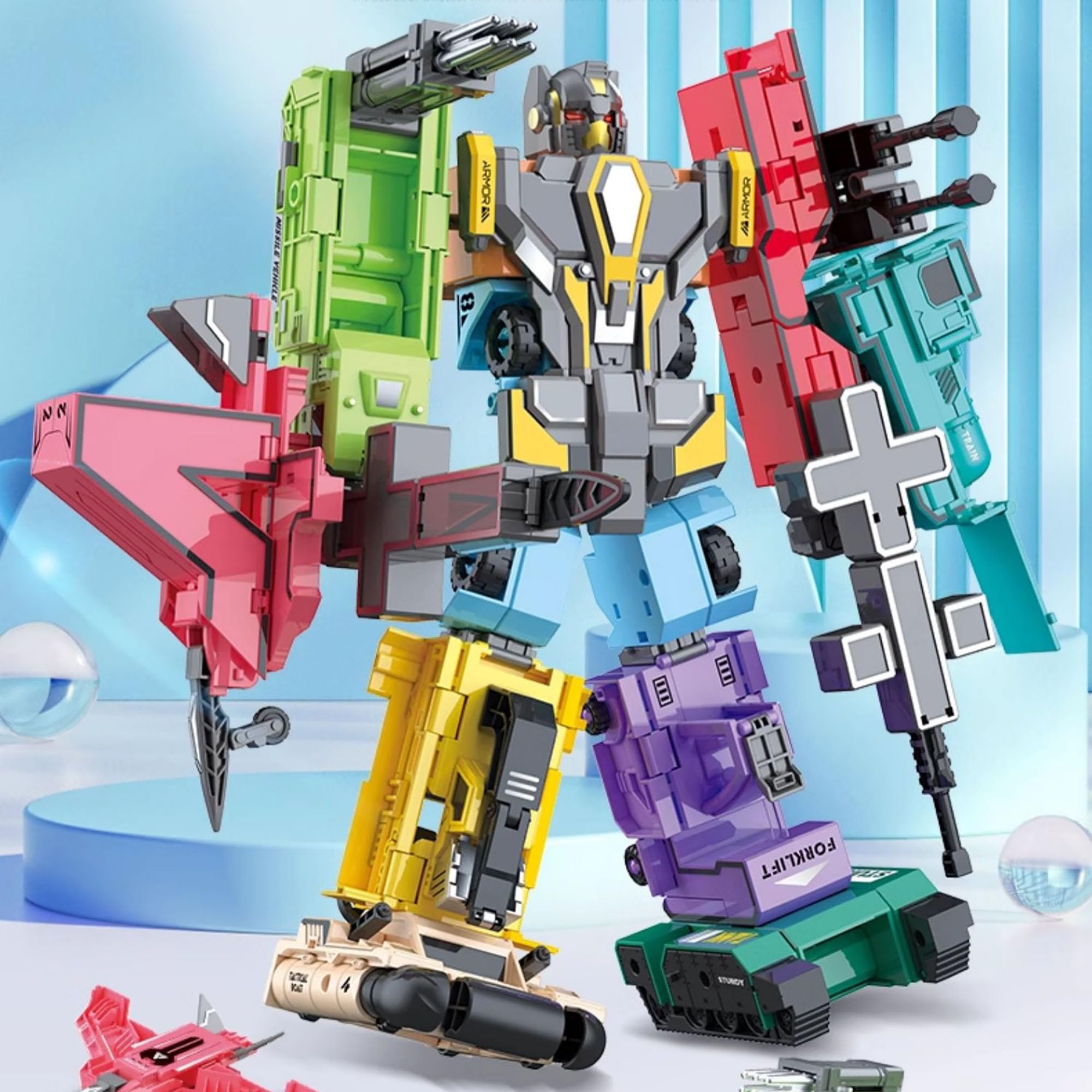 Numero Robot Trasformabile, Giocattoli Trasformabili per Regalo di Compleanno, Giocattoli Intellettuali per Bambini, Regali, Educativi Robot 3-6 Anni Bambini che (type 1（0-9）)