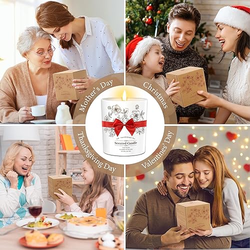 Miniatura 6 de Vela perfumada de lujo para mujeres y hombres, vela de cera de soja de coco y vainilla, vela en tarro de 8 onzas para el hogar, perfumada, 60 horas