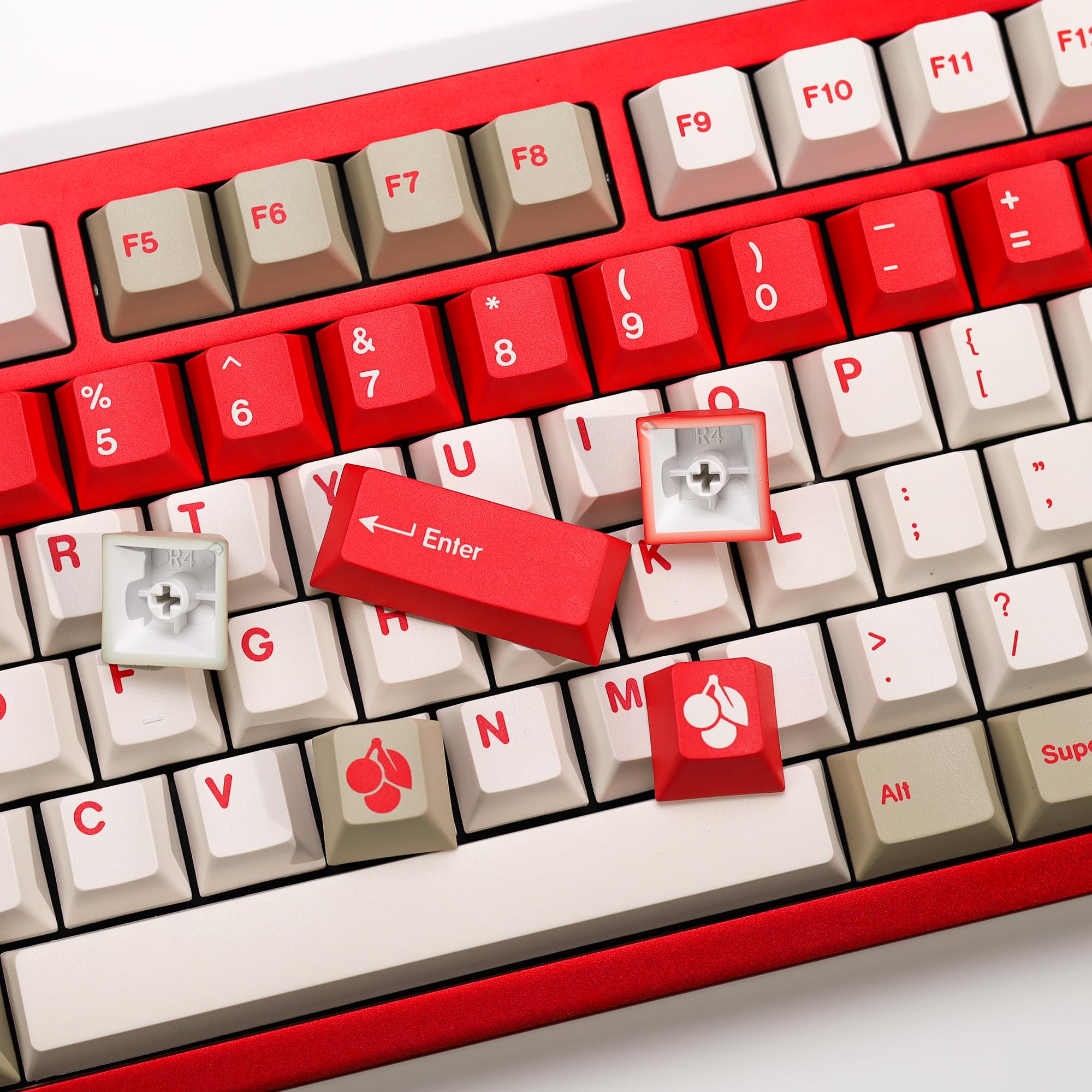 Amazon.com: KBDiy Red Alert Keycaps Set,143 Keys Vintage Cherry