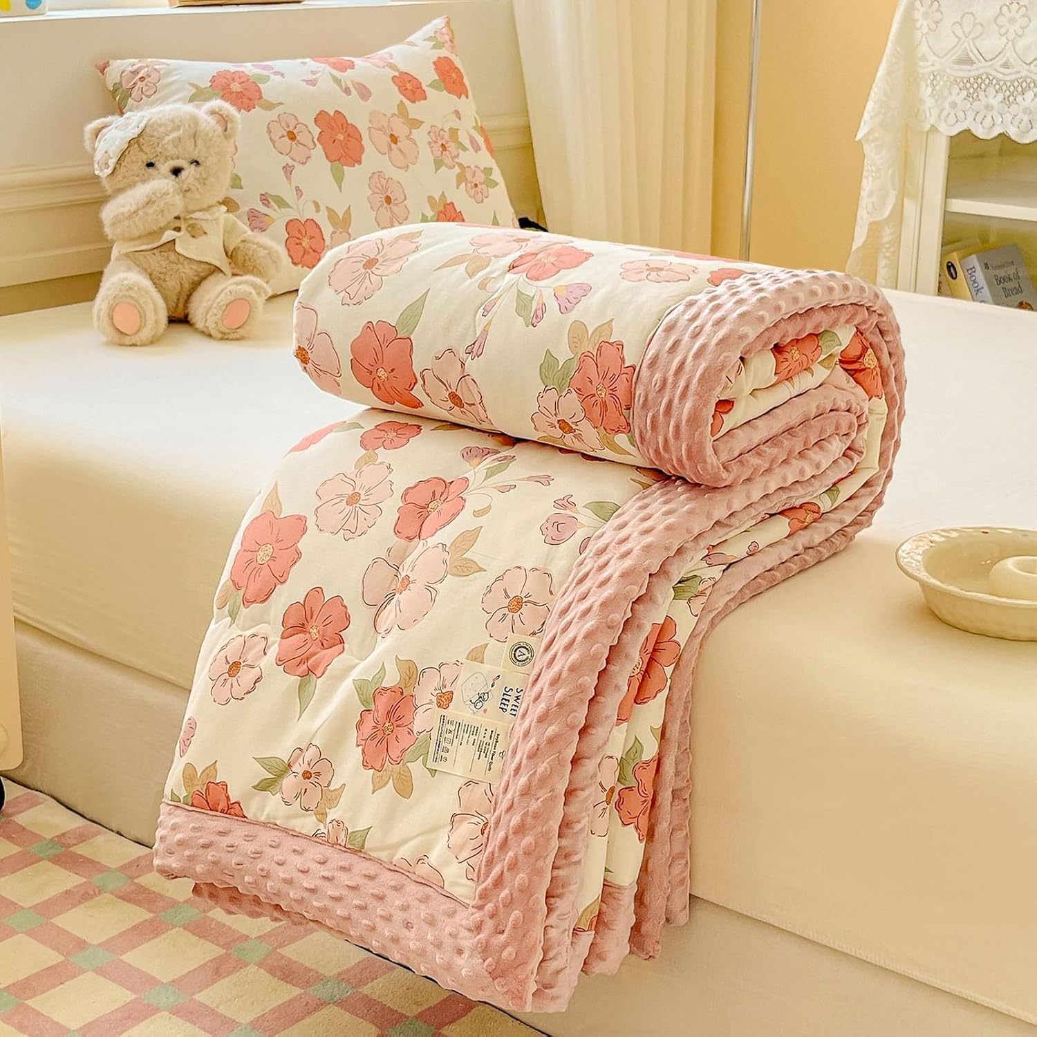 Comforter Soft Lightweight Comforters, Queen Size Duvet Insert Full Size Reversible All Season Bedding Breathable Cooling Quilt Reversible Coverlet,Color 14,110x150cm