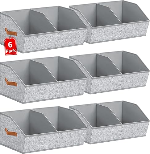 Miniatura 13 de Organizadores de Armario y Contenedores de Almacenamiento - Paquete de 8 Contenedores de Almacenamiento Cúbicos Trapezoidales Divididos Plegables