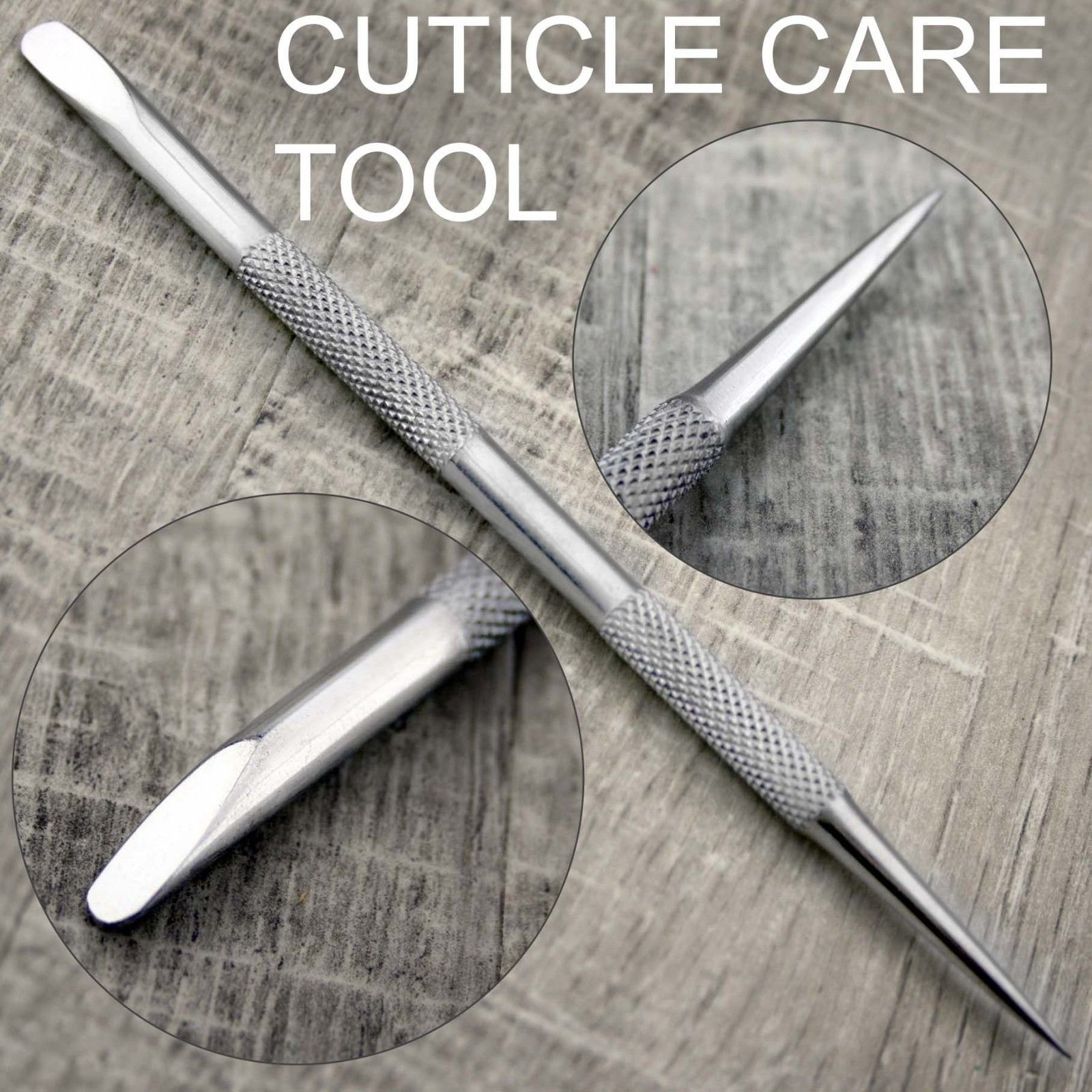 High Grade Stainless Steel Cuticle Pusher & Scrapper. Nail Care Tool & Manicure