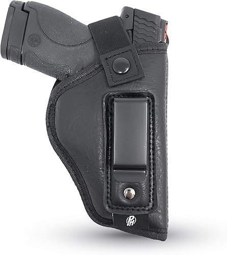 Funda para pistola IWB de PH Material suave de transporte oculto Interior suave Compatible con M&P Shield 0.354 in.40.45 AutoGlock 19 26 27 29 30