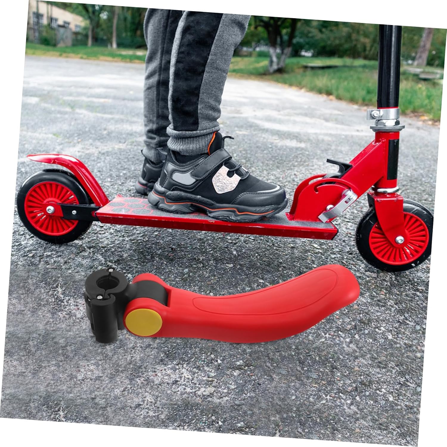 TOYANDONA Foldable Detachable Scooter Seat for Kids Thickened Padded Saddle Attachment Portable Cushion for Toddlers Compatible Electric and Electric Scooters