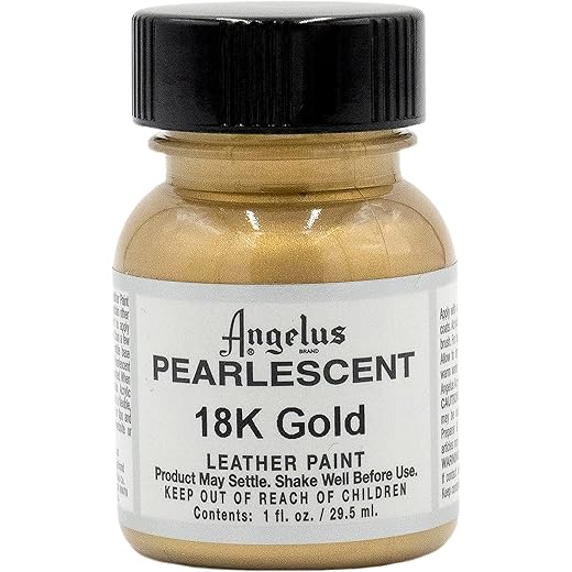 Angelus Pearlescent Leather Paint 18K Gold