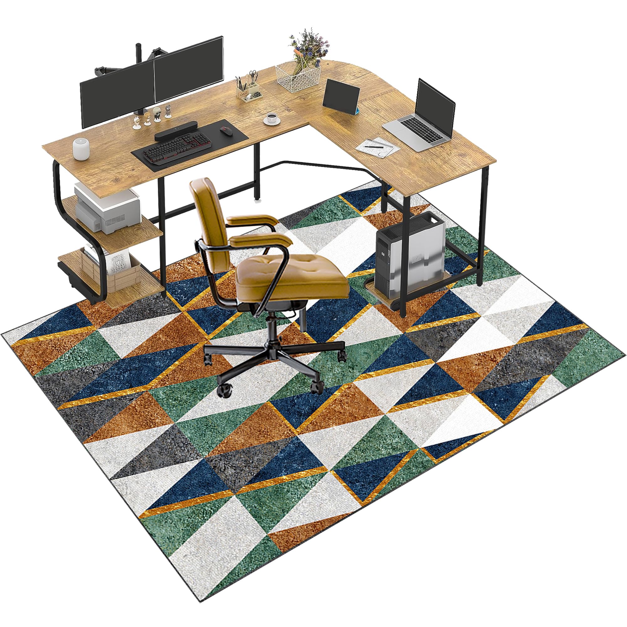 Office Chair Mats for Carpeted Floor | Carpet Protector Chair Mat | Gaming Chair Mat | Desk Chair Mat Large | Computer Chair Mat for Furniture Wooden Floor Protector for Home Office 180 x 230 cm