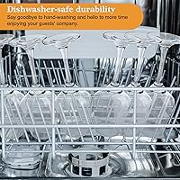Vista 6 de Juego de 6 copas de vino clásicas de 12 onzas, gruesas y transparentes, aptas para lavavajillas, para rojo o blanco, regalo para fiestas