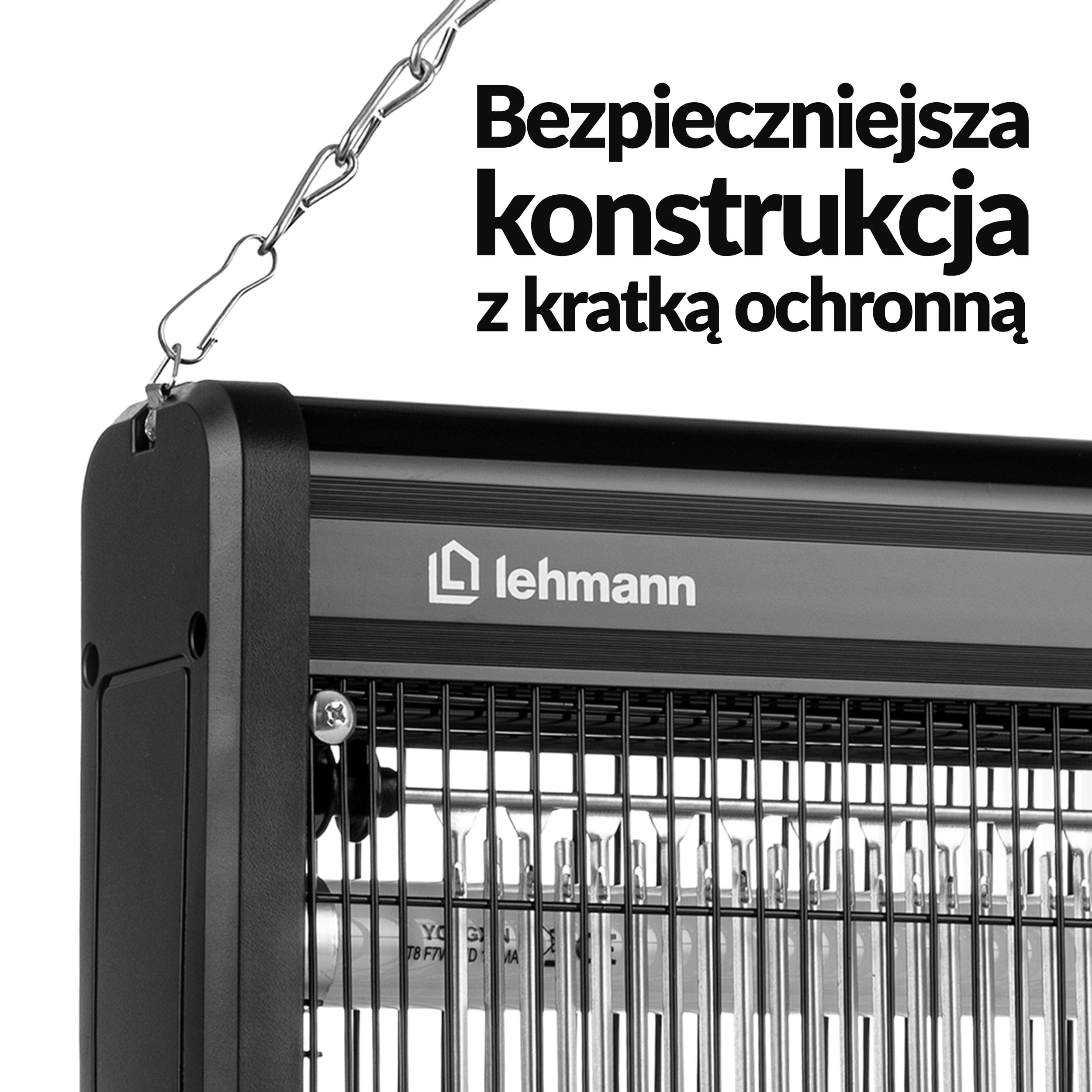 LEHMANN Elektryczna pułapka na owady 40 W, lampa na owady z funkcją zdalnego sterowania, przeciw komarom, muchom, owadom, do 12000 h, elektryczna pułapka na muchy do powierzchni do 400 m²