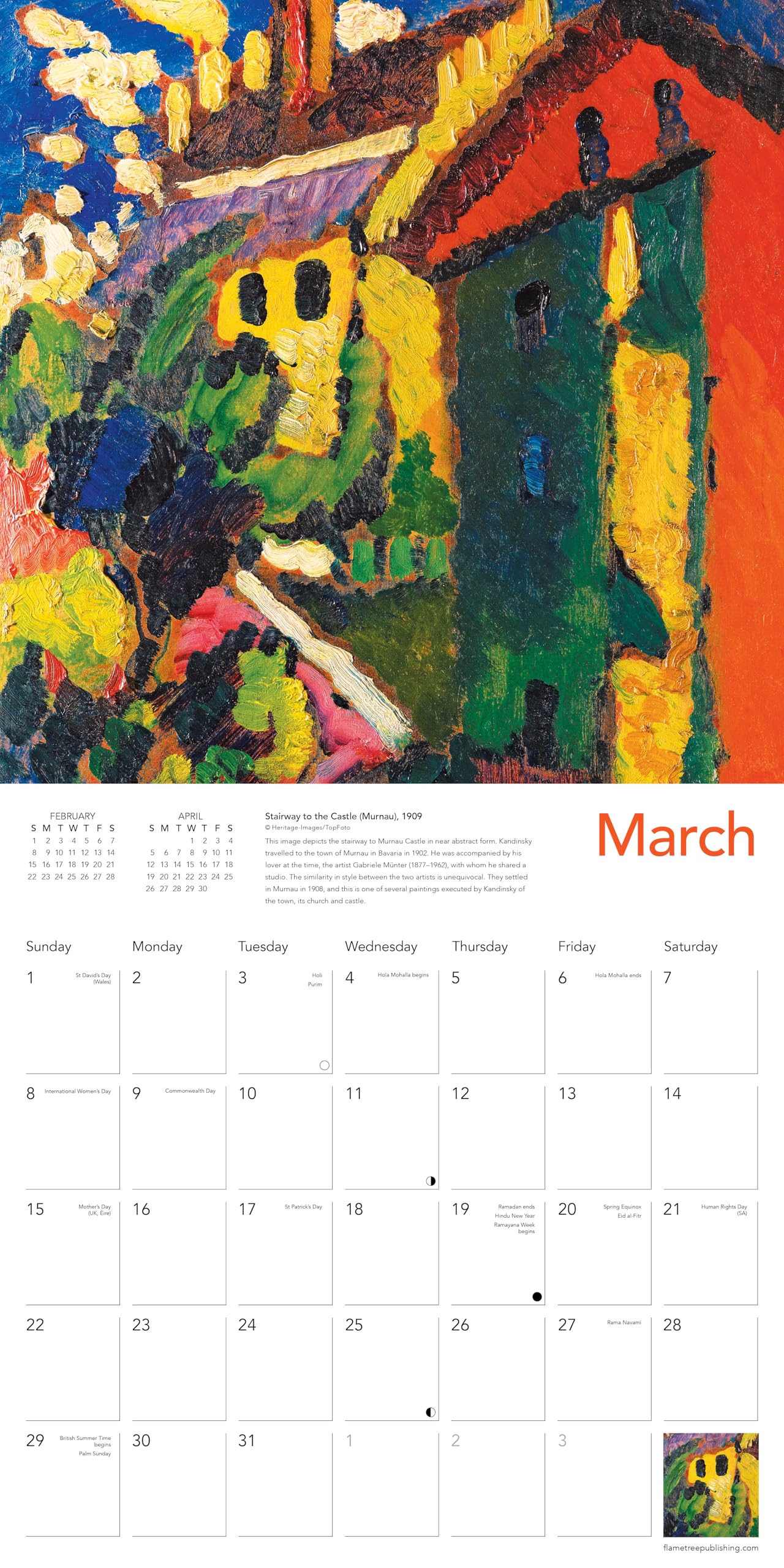 Wassily Kandinsky 2026 – Original Flame Tree Publishing-Kalender [Kalender] (Wall-Kalender)