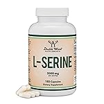 L-Serine Capsules (Third Party Tested) - 2,000mg Servings Used in Clinical Study, 180 Count, 500mg per Capsule (L Serine Amino Acid for Serotonin Production and Brain Support) by Double Wood