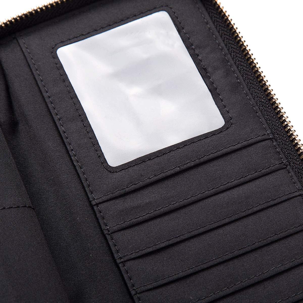 Women Wallet Card RFID For Womens Holder Blocking Credit Small Zipper Purse Pocket Bifold Slim Coin ID Ladies Wristlet Clutch Large Capacity Window Case Travel Zip Women's - Image 6