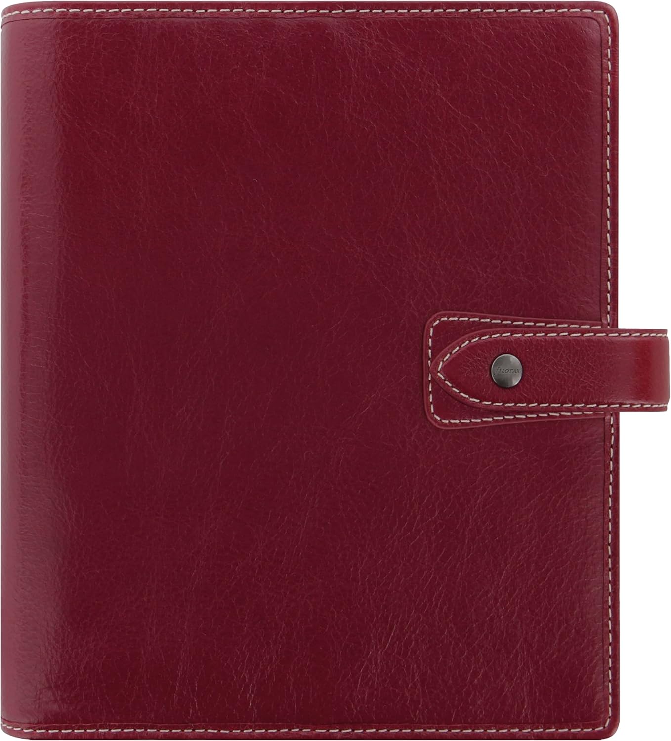 Filofax Malden Organizer, A5 Size, Burgundy - Tactile, Full-Grain Buffalo Leather, Six Rings, Cotton Cream Week-to-View Insert, Multilingual (C021703)