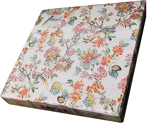 Miniatura 8 de Servilletas decorativas de 20 quilates de 13 x 13 pulgadas, diseño de pájaros, día de la madre, japonés, chinoiserie, diseños florales para fiesta