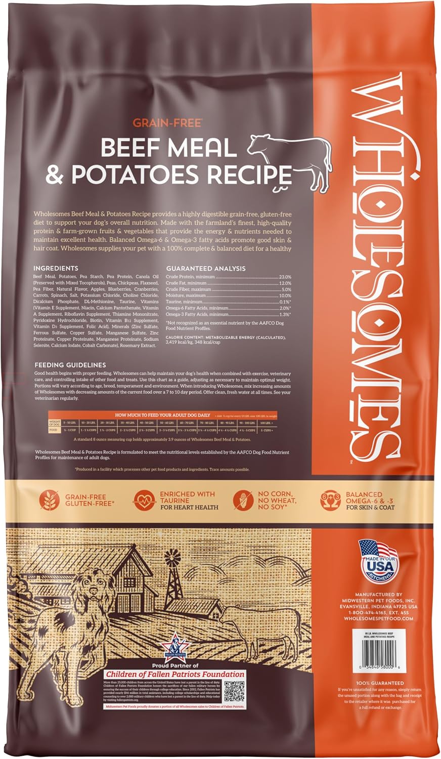 Wholesomes Beef Meal & Potatoes Grain-Free Dry Dog Food 35 lb