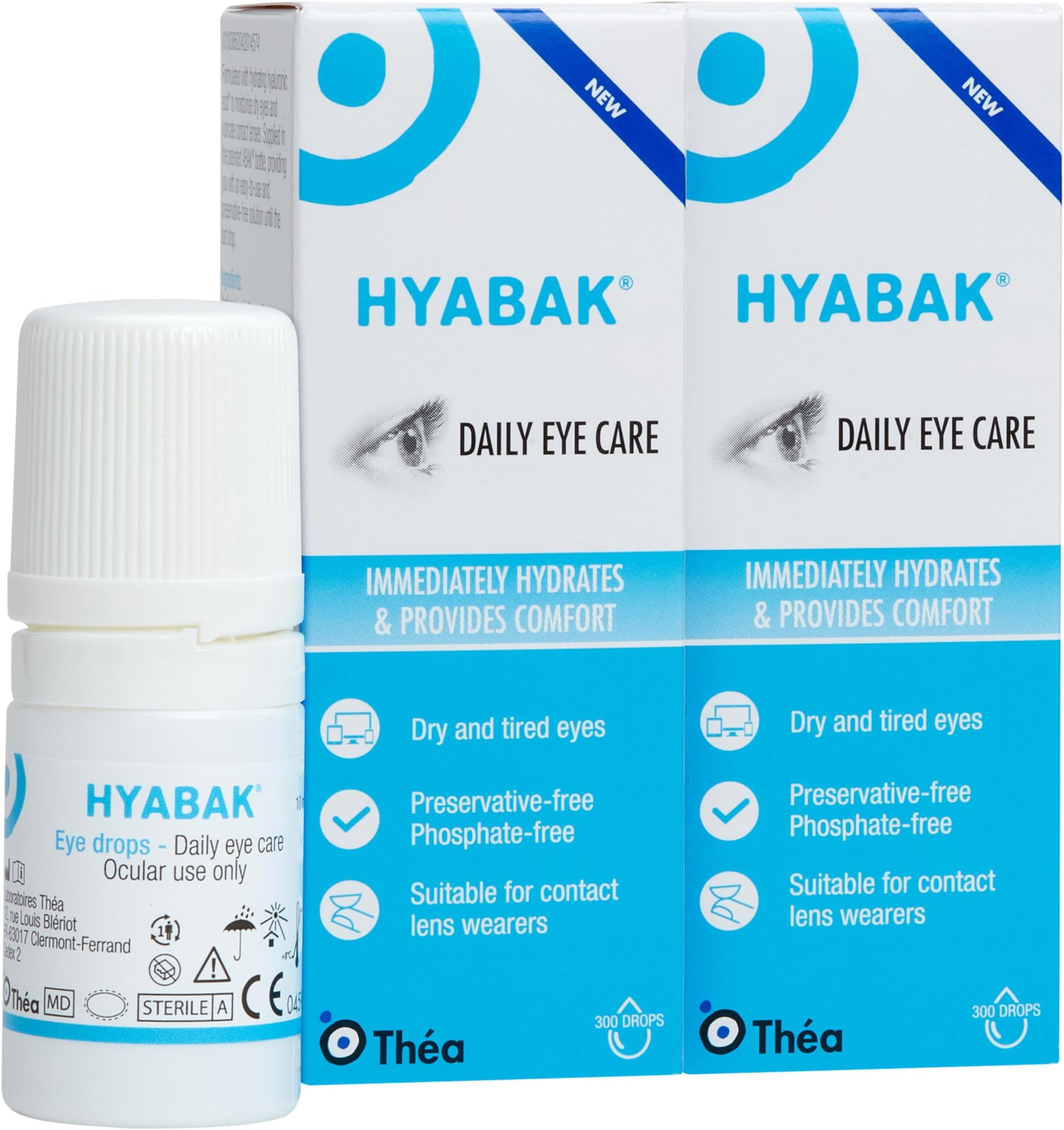 Eye Drops to provide comfort and relief for Dry Eye |For dry eyes, caused by environmental factors ISuitable for Contact Lens Wearers and screen users |Preservative-Free|2 PACK|10ml (600 Drops)