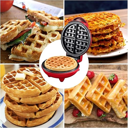Miniatura 6 de Burgess Brothers Mini ChurWaffle Maker - Hace waffles, chaffles y gofres de churro de pan de maíz de 4 pulgadas, gran regalo de inauguración de la