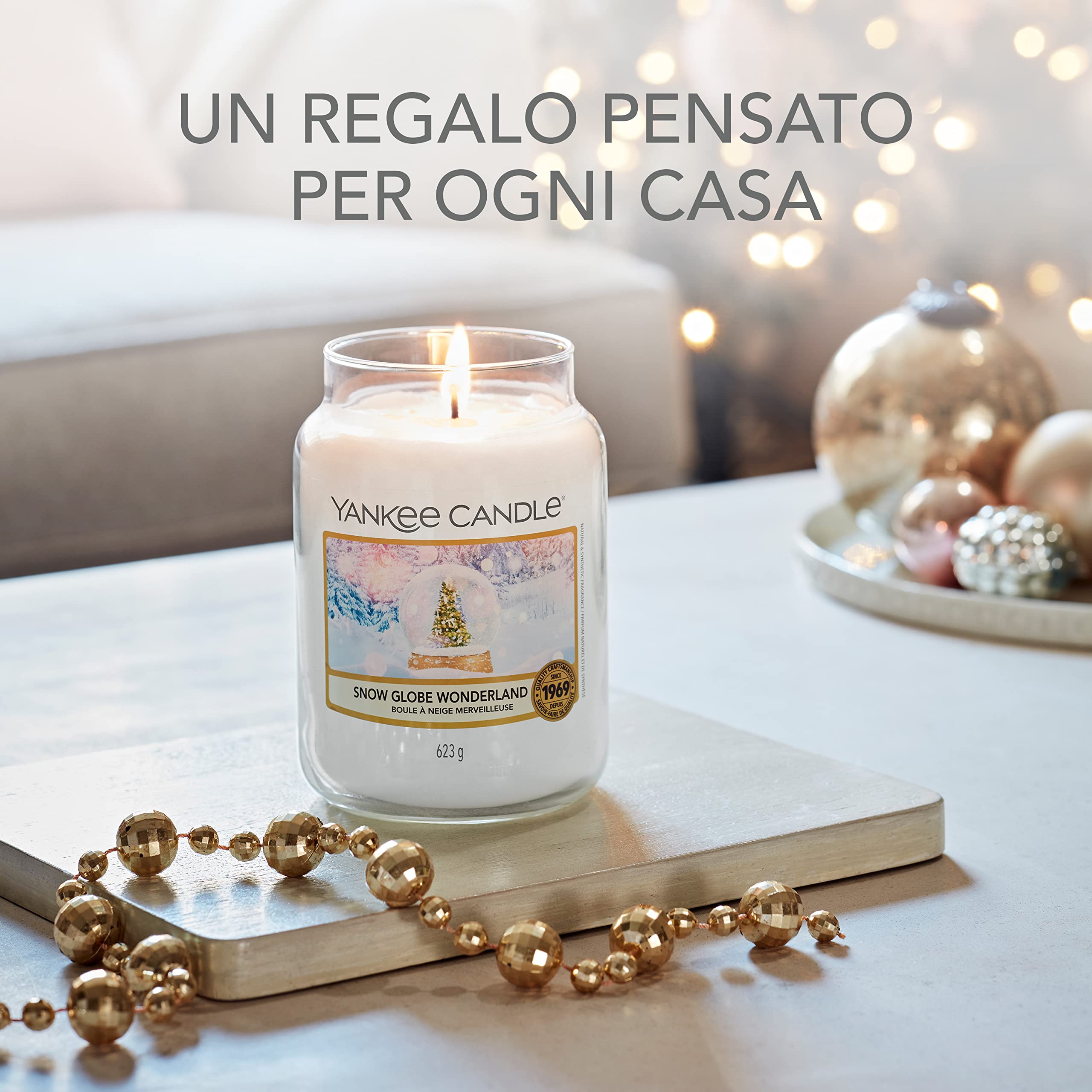 Yankee Candle Candela profumata | Candela in giara grande Snowflake Kisses | Durata: fino a 150 ore | Regalo perfetto per donne