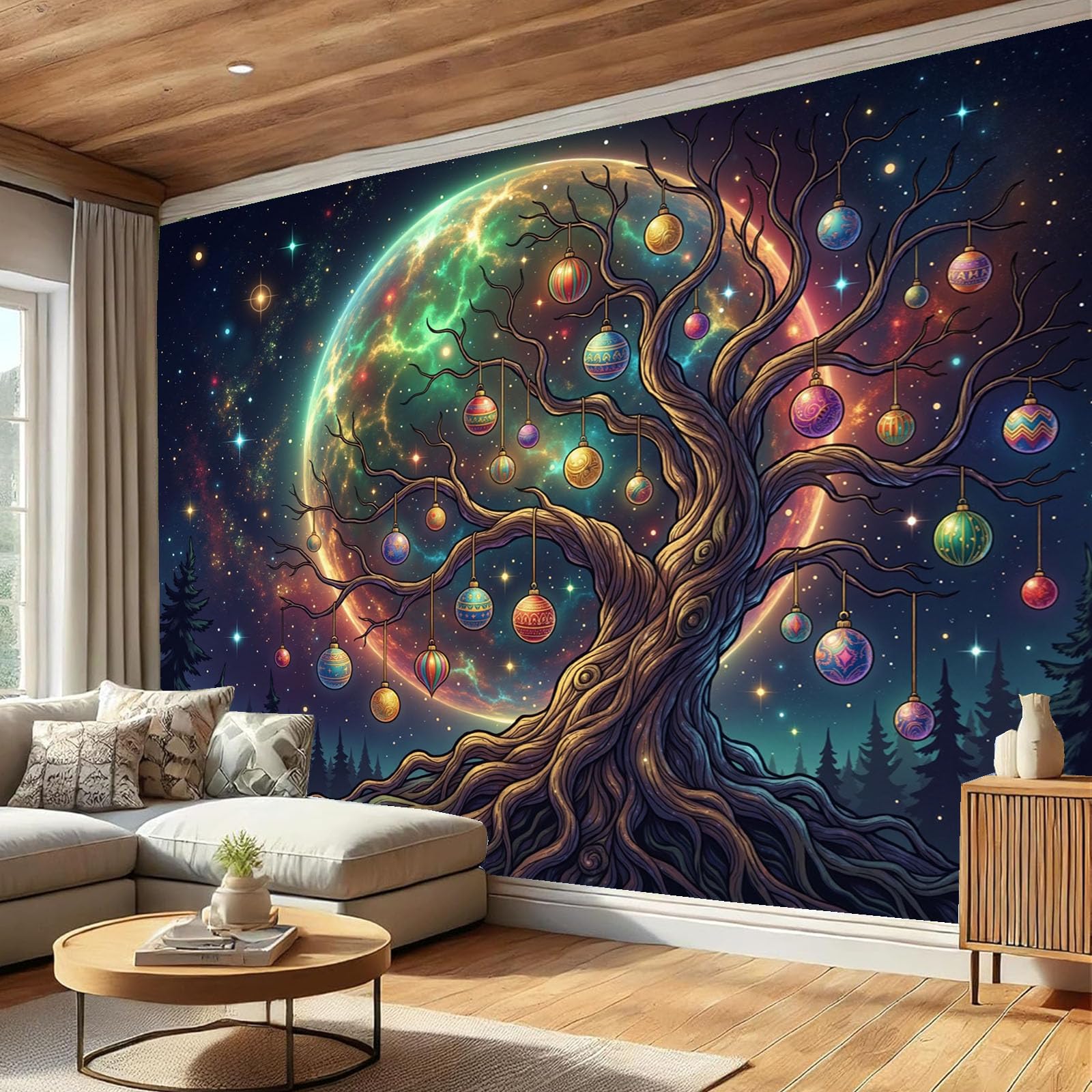 Papier peint fantastique arbre magique pour créer un salon chaleureux