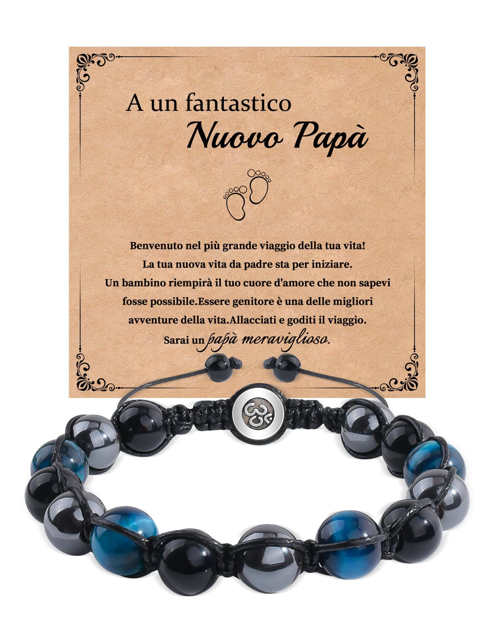 Abbraccio tascabile in occhio di tigre, pietra protettiva per la forza, regalo personalizzato per lui o per lei, scatola regalo in cristallo di incoraggiamento con biglietto personalizzato - Italia