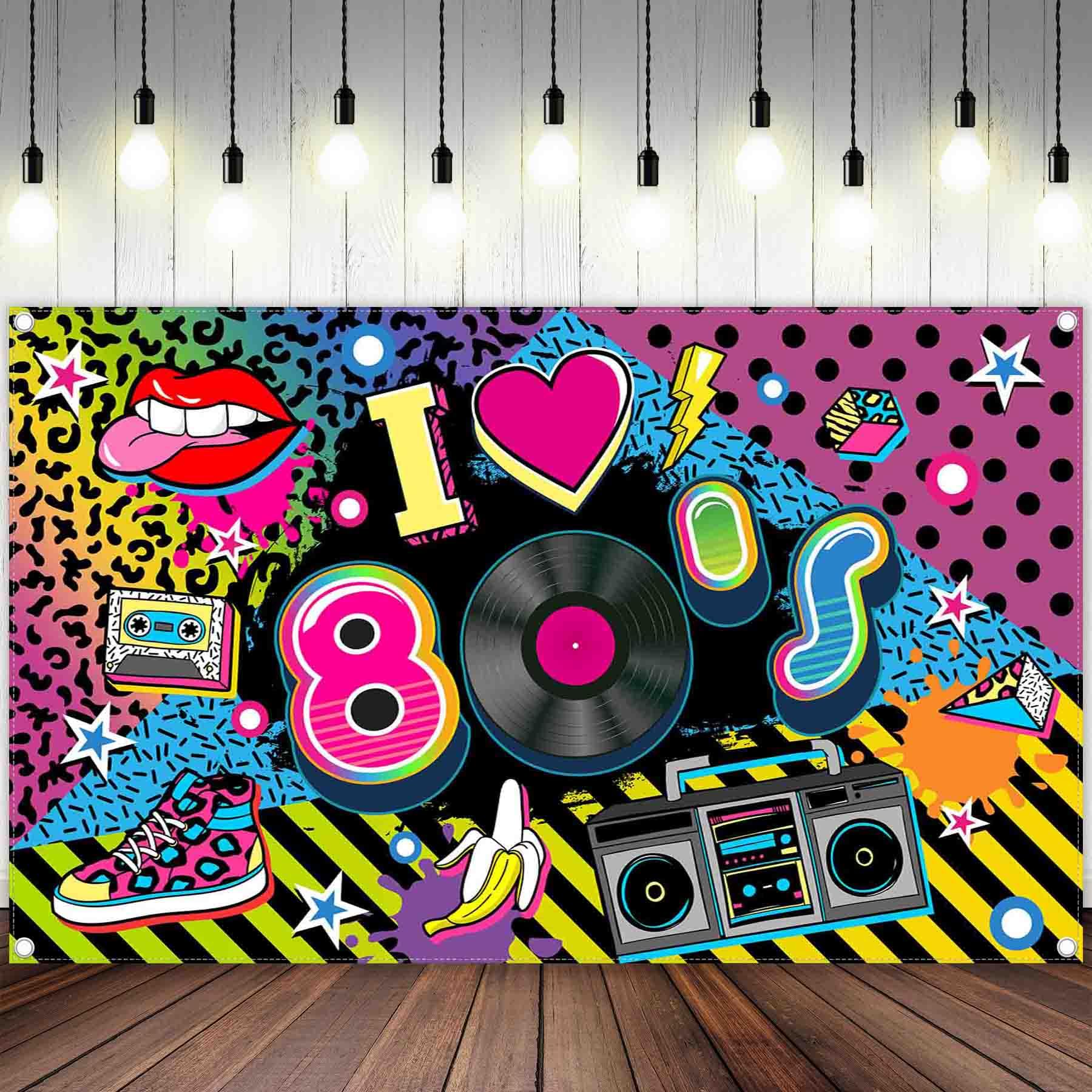 Amazon | YCUCUEI 72 x 43インチ ファブリック I Love 80年代