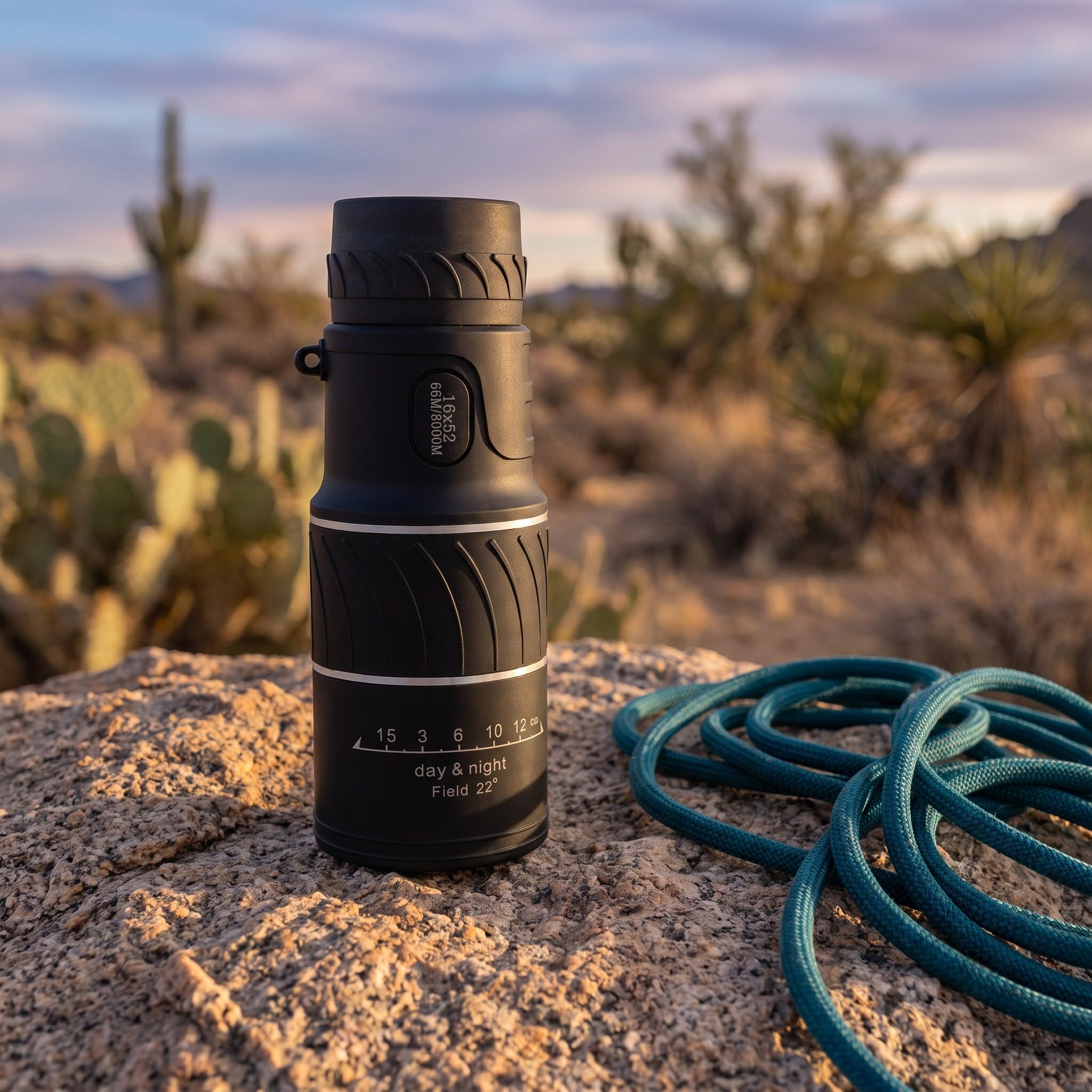 Lurrose Telescopio monocular HD 16x52, telescopio portátil de Alta Potencia | Monocular óptico compacto y portátil para observación de aves, ideal para senderismo, conciertos y viajes.