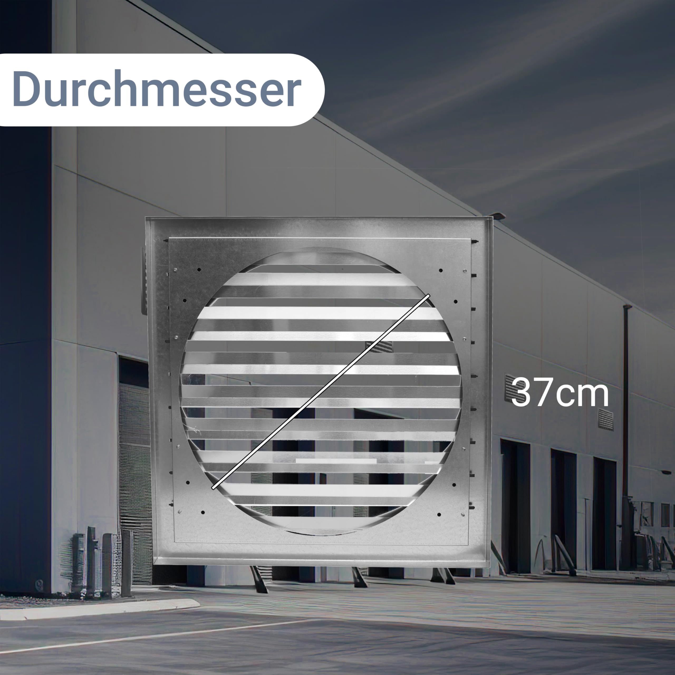 Kratka wentylacyjna aluminiowa RKŻ Dospel z żaluzją grawitacyjną fi 350 mm