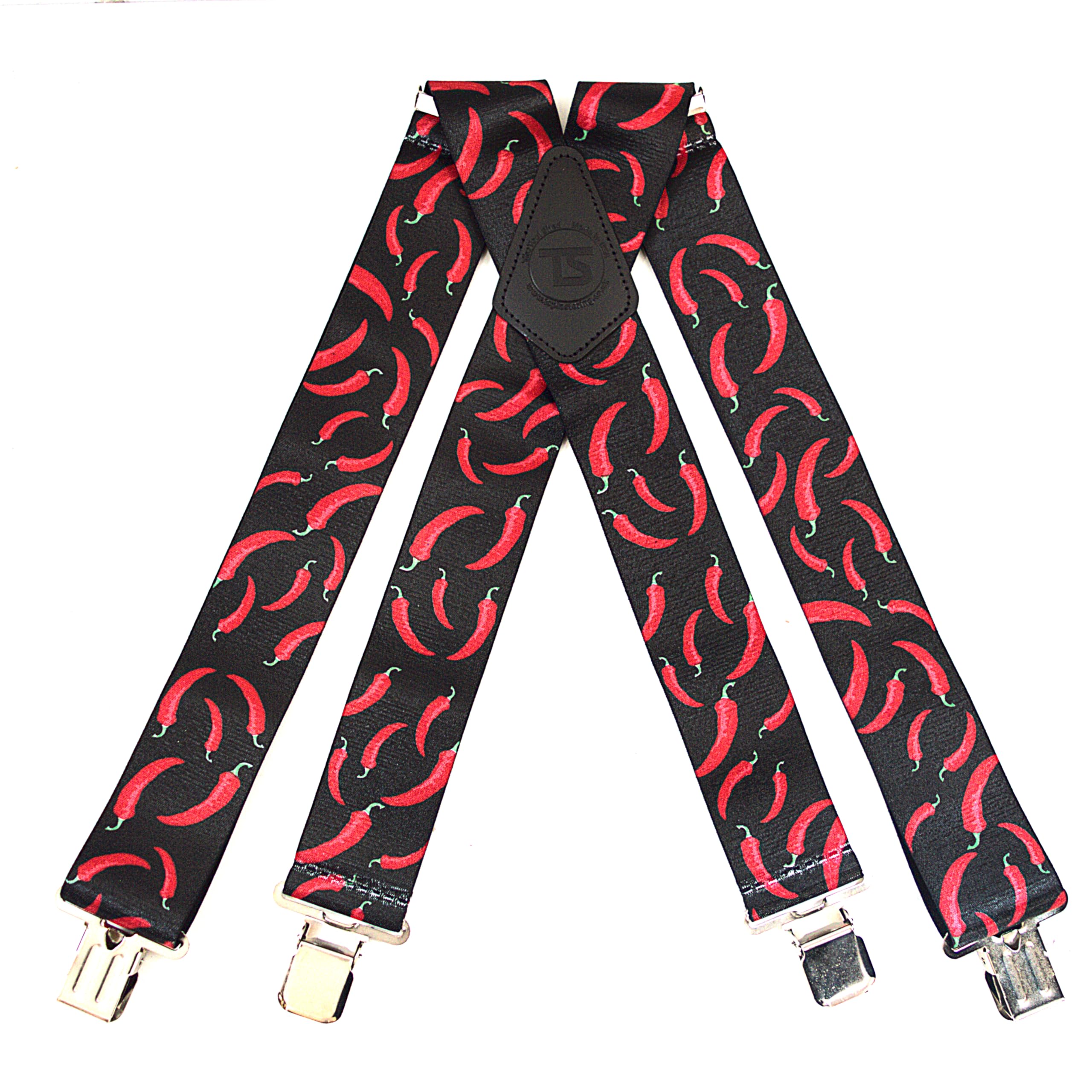 Brimarc Men's Chilli Pepper Work Trouser Braces 2" Wide Heavy Duty 75 Assorted Patterns (Chilli Pepper)