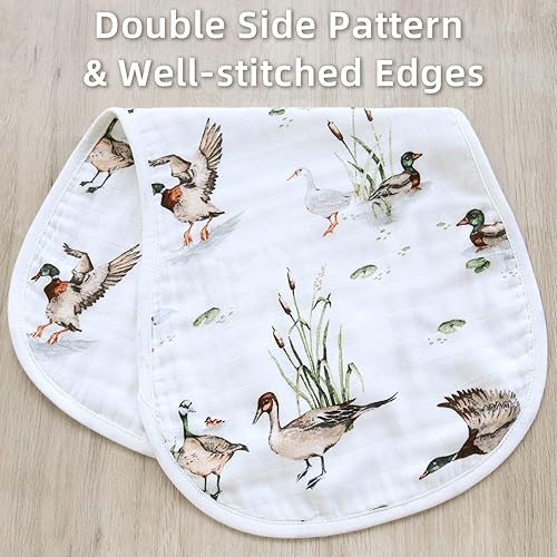 Miniatura 6 de LifeTree Paños de muselina para bebé, paquete de 2 trapos absorbentes de leche de 70% viscosa de bambú y 30% algodón, grandes de 22 x 10 pulgadas,