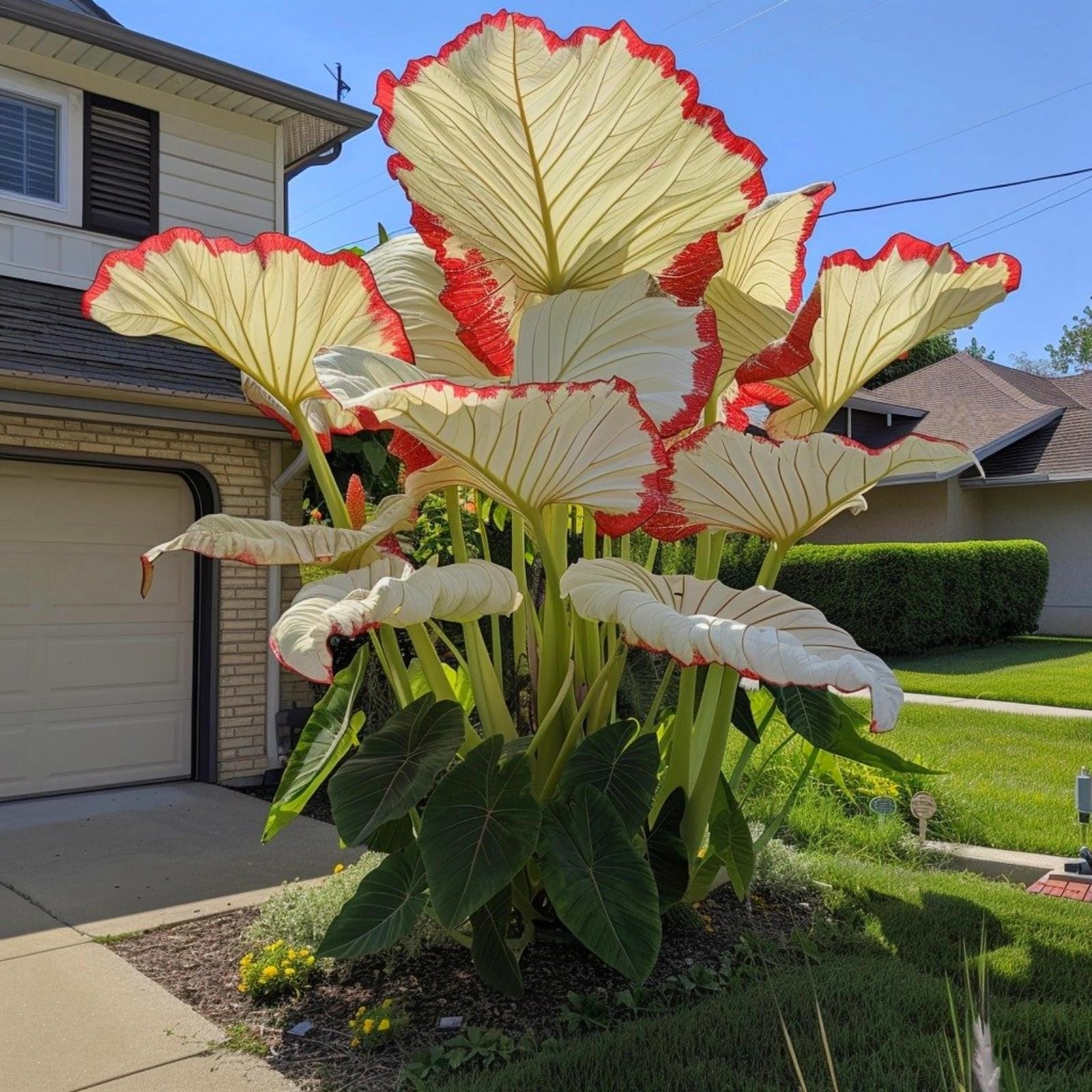 Elephant Ears Bulbs/Surprise Growth, Garden Decoration, No Watering Required,Good for Containers-h-8Bulbs