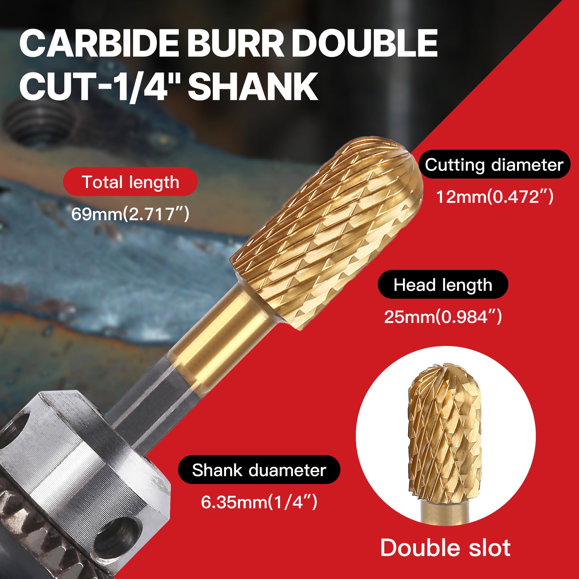 HUHAO Tungsten Carbide Cutting Burrs - Metalworking Tools -4