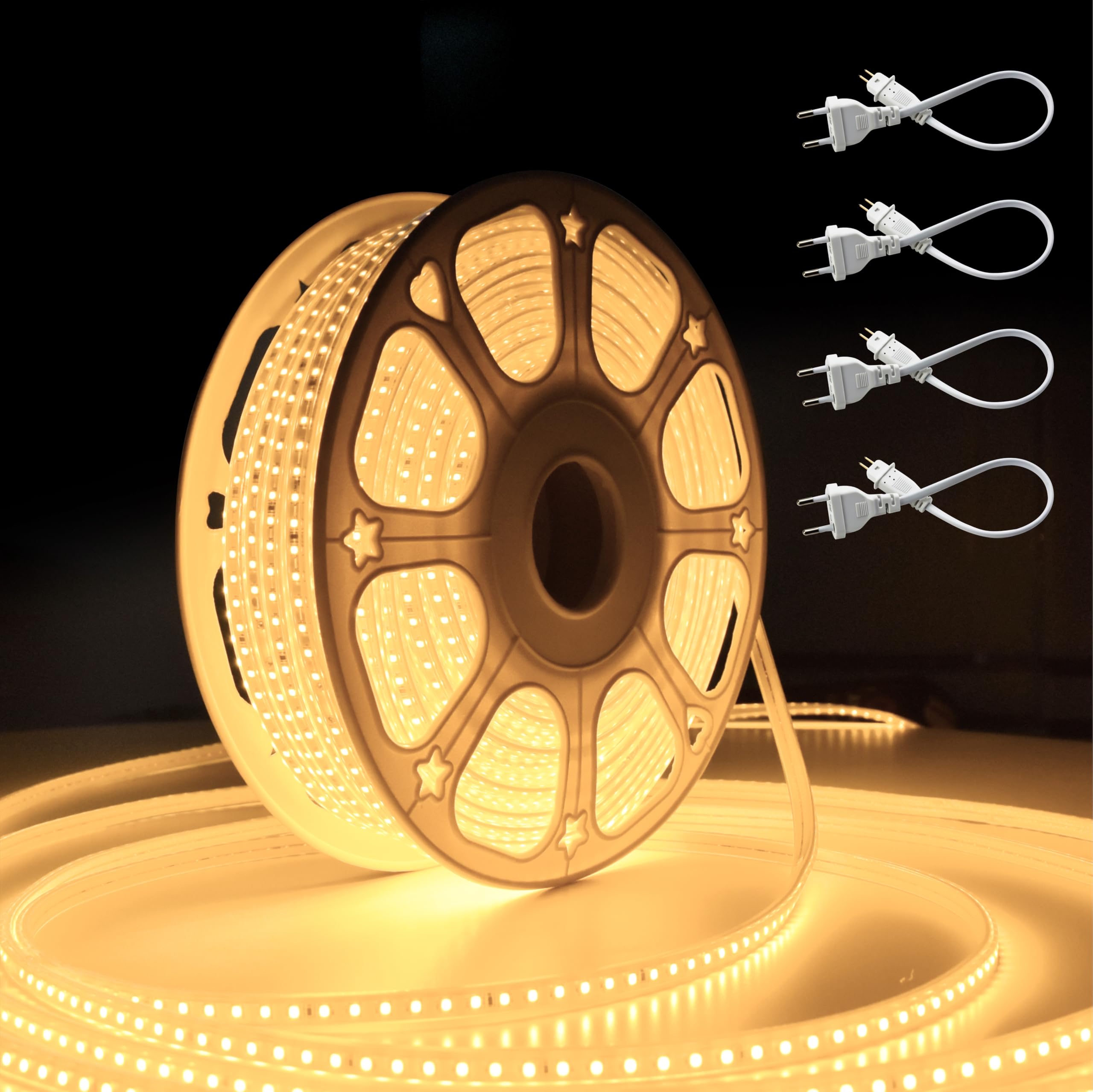 Forus LED Rope Light - Warm White, Waterproof Decor -13