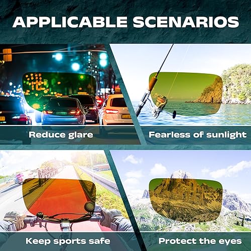 Miniatura 5 de Y2K - Gafas de visión nocturna negras UV400 HD, antirreflejos, lentes de tinte amarillo y fundas de goma antideslizantes para ciclismo, viajes,