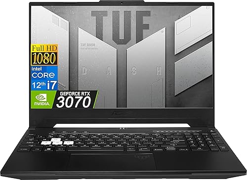 Laptop ASUS TUF para juegos 2022 pantalla FHD de 156 pulgadas Intel Core i7-12650H 10 núcleos NVIDIA GeForce RTX 3070 32GB DDR5 RAM 1TB SSD