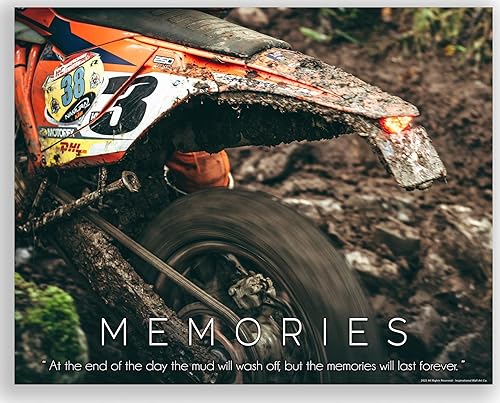 Miniatura 9 de Inspirational Wall Art Co. - Objetivos - Motocross ATV Dirt Bike Guys Rampa Freestyle Racing Regalo Niños Motivación Citas Carteles Impresos para