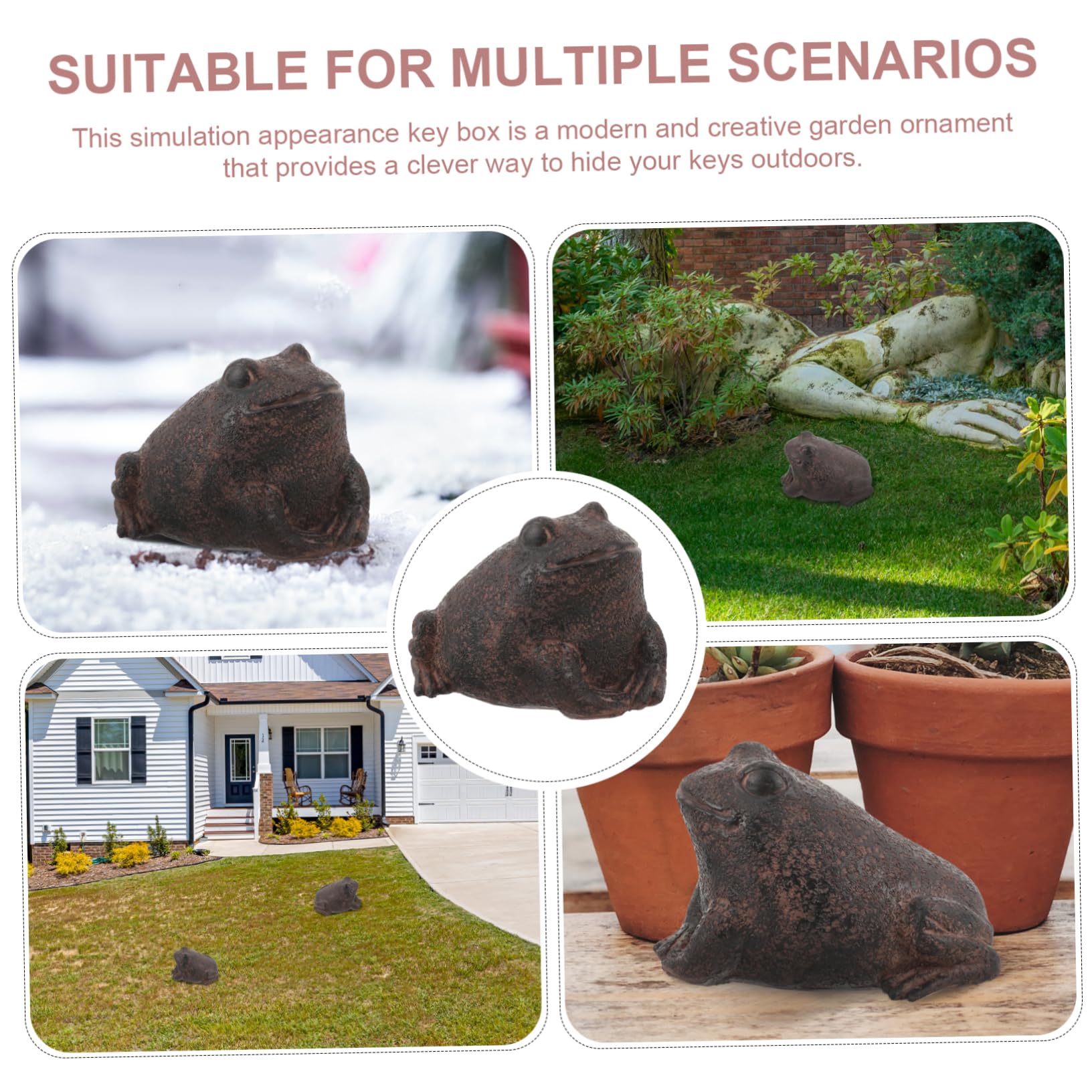 SUPVOX 5pièces Boîte à Clés Réaliste Pour Jardin Discrète Et Résistante Aux Intempéries Pour Clés Sécurité