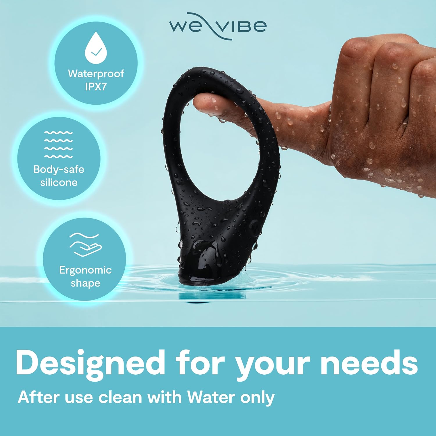 We-Vibe Verge 2 Vibrating Cock Ring Adult Toy | Men's Perineum Vibrators | App Control Penis Ring with 10 Vibrations | Male Vibrator Silicone Games & Gifts | Wearable Adult Sex Toys for Men & Couples