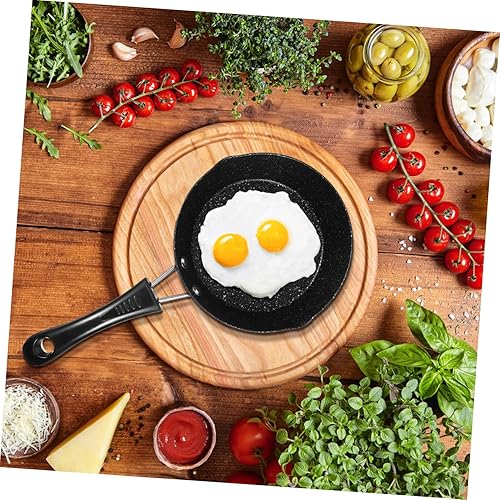 Miniatura 7 de Housoutil Sartén pequeña de hierro fundido, sartenes antiadherentes para tortilla de 5 pulgadas/4.7 in, adecuadas para estufa de gas, cocina de