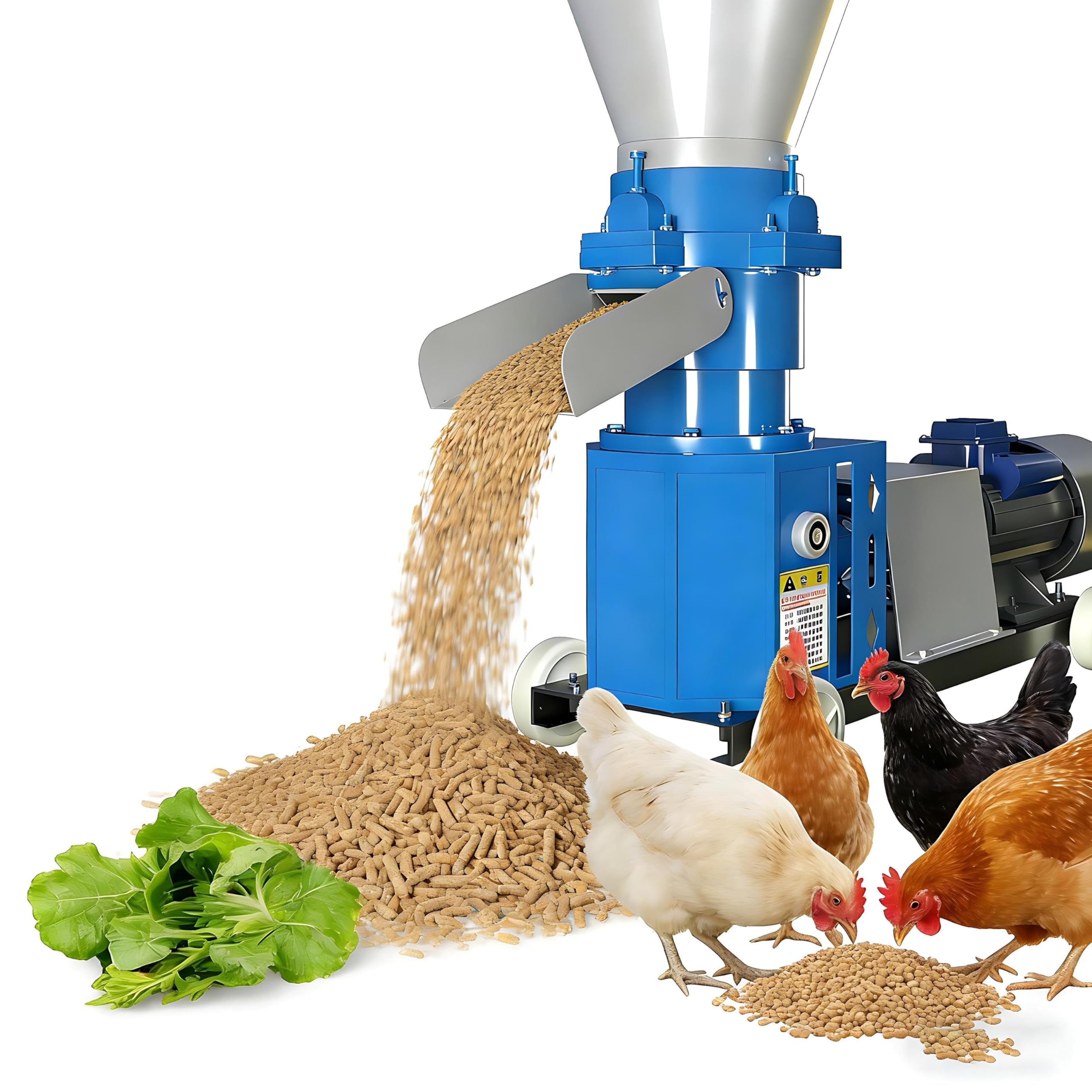 Máquina eléctrica de pellets de alimentación para animales, 4,0 kW para bricolaje y producción comercial, fabricante de alimentos para mascotas, para gatos, perros, piensos para pájaros con múltiples