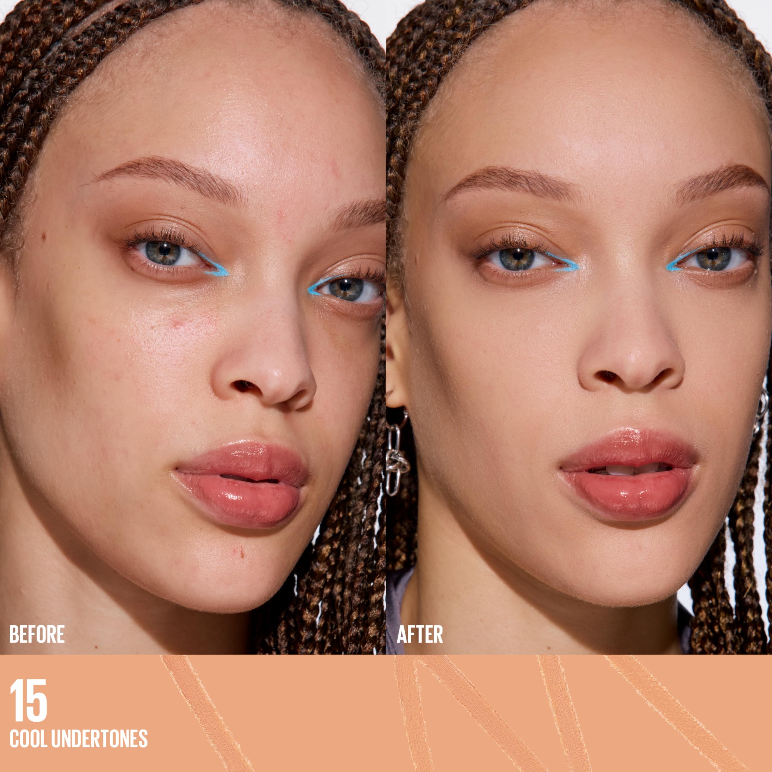 Maybelline Fit Me Microscopic Concealer, 15, Up to 24H creamy gel formula, 0.5% salicylic acid and Chamomile for spots reduced over time — view 2