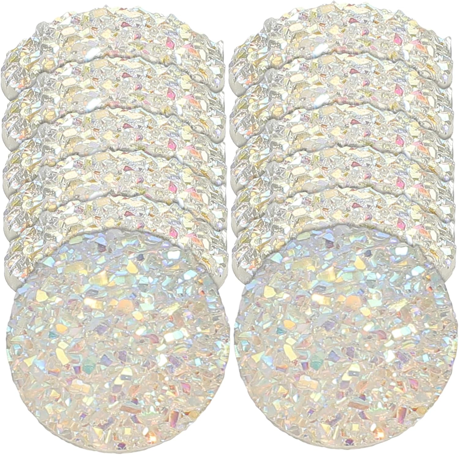 Flatback Rhinestones for Crafts 14mm Resin Diamond Patches Embellishments for DIY Jewelry Clothing Shoes Cards