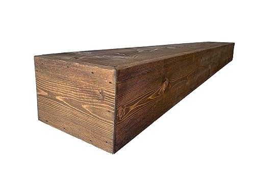 Manto rústico | Mantel de chimenea para decoración | Estante de madera | Fabricado en Estados Unidos | Estante flotante | Estante largo para