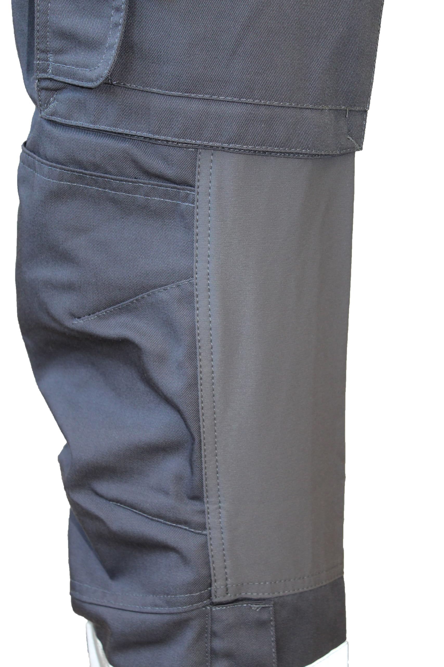 Stretch-Arbeitshose 33404G16 – robuste Arbeitshose grau mit Reflexstreifen