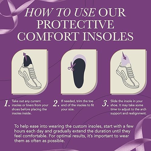 Miniatura 6 de Ballotte Plantillas para fascitis plantar, plantillas ortopédicas de 5 capas para corrección de pies planos, insertos de zapatos resistentes de 220